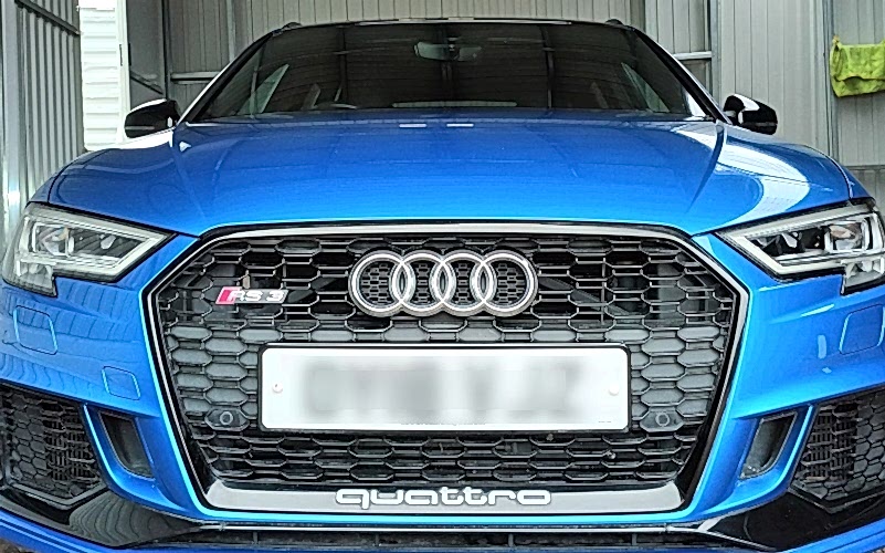 Finished Audi RS3 with ceramic coating and flawless paintwork