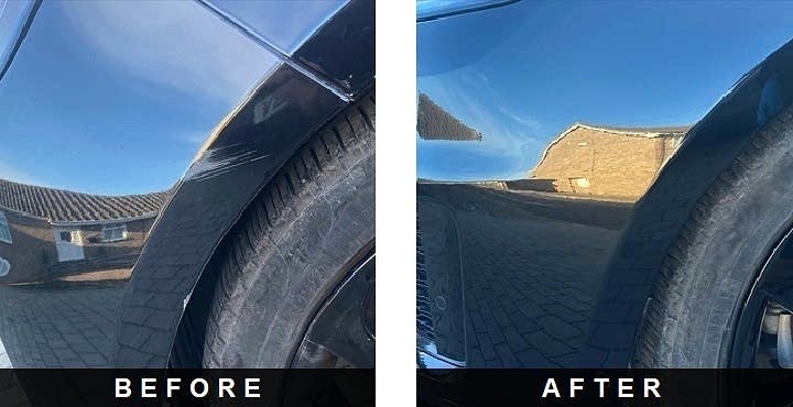 Car damage paint repair