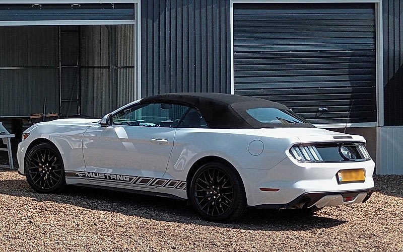 Ford Mustang repair process - sanding the surface